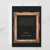 zwart en gouden bruiloft bedankkaart (Achterkant)