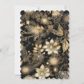  zwart en gouden bruiloft kaart (Achterkant)