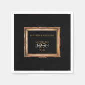 zwart en gouden bruiloft servet (Voorkant)