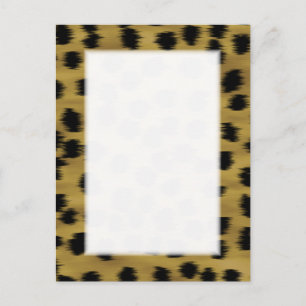 Zwart en gouden bruine Cheetah printpatroon. Briefkaart