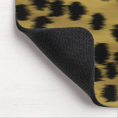 Zwart en gouden bruine Cheetah printpatroon. Muismat (Hoek)