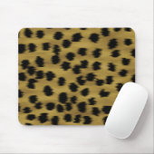 Zwart en gouden bruine Cheetah printpatroon. Muismat (Met muis)