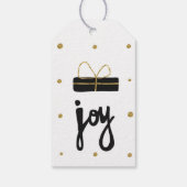 Zwart en gouden cadeau cadeau verfijnd cadeaulabel (Achterkant)