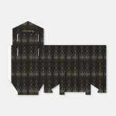 Zwart en gouden deco-tent bedankdoosjes (Uitgevouwen)