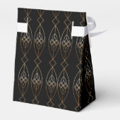 Zwart en gouden deco-tent bedankdoosjes (Achterkant)