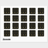 Zwart en gouden Faraonische Stickers (Vel)
