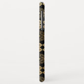 Zwart en Gouden Folie Boho Floral Mandala Patroon Case-Mate iPhone Case (Achterkant/links)