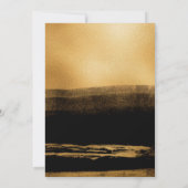 Zwart en Gouden Folie Borstel Stroke Sweet 16 Verj Kaart (Achterkant)