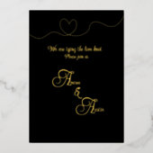 Zwart en gouden folie uitnodiging (Voorkant)