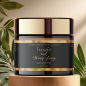 Zwart en Gouden Folie Waterdichte Cosmetics Jar La Waterfles Etiket