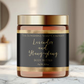 Zwart en Gouden Folie Waterdichte Cosmetics Jar La Waterfles Etiket