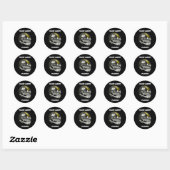 Zwart en gouden Footballs helm Ronde Sticker (Vel)