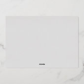 Zwart en gouden foto afstudeer uitnodigingskaart folie uitnodiging (Achterkant)