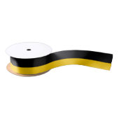 Zwart en gouden geel 1,5-inch breedband satijnen lint (Spoel)