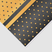 Zwart en gouden gele pokadots tissuepapier (Detail)