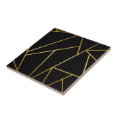 Zwart en gouden geometrisch tegeltje (Zijkant)