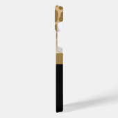 Zwart en gouden Giraffe Patroon iPhone Hoesje (Linkerkant)