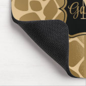 Zwart en gouden Giraffe Patroon Muismat (Hoek)