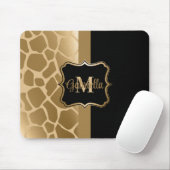 Zwart en gouden Giraffe Patroon Muismat (Met muis)