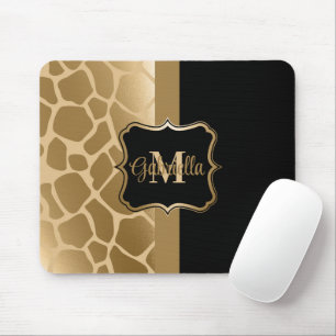 Zwart en gouden Giraffe Patroon Muismat