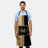 Zwart en gouden Giraffe Patroon Schort (Gedragen)