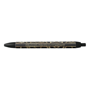 Zwart en gouden giraffendessin zwarte inkt pen