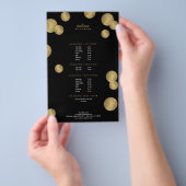 Zwart en gouden glamour en schoonheid II Flyer (Hand)