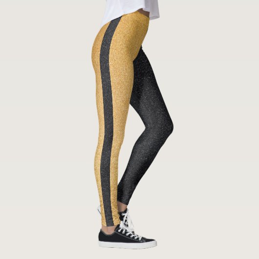 Zwart en gouden glitter leggings (Rechts)