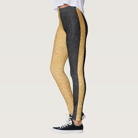 Zwart en gouden glitter leggings (Links)
