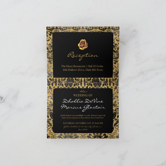 Zwart en gouden Gothic patroon (Binnen)