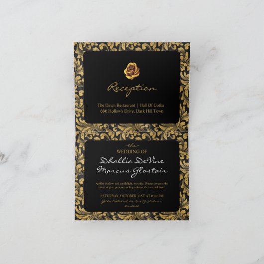 Zwart en gouden Gothic patroon (Binnen)