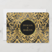 Zwart en gouden Gothic patroon Kaart (Achterkant)