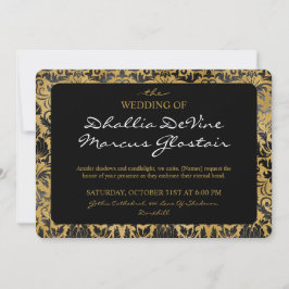Zwart en gouden Gothic patroon Kaart