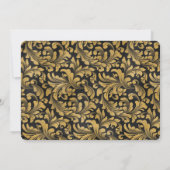 Zwart en gouden Gothic patroon Save The Date (Achterkant)