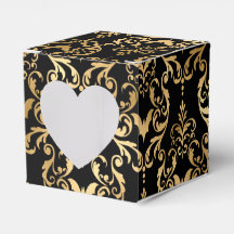 Zwart en gouden Halloween damast
