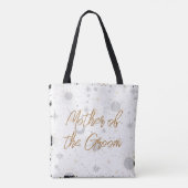 Zwart en Gouden Hemelse Moeder van de Bruidegom Tote Bag (Achterkant)
