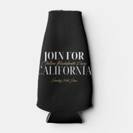 Zwart En Gouden Jubileumfleskoeler Voor De Bruid Flesjeskoeler