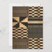 Zwart en gouden Kente Kaart (Achterkant)