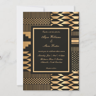 Zwart en gouden Kente Kaart