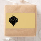 Zwart en gouden kerstblauwhelm. etiket (Insitu)