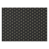 Zwart en Gouden Kijk Sterren Patroon Feestelijk El Tafelkleed (Voorkant (Horizontaal))