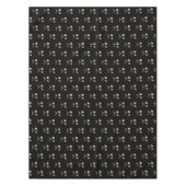 Zwart en Gouden Kijk Sterren Patroon Feestelijk El Tafelkleed (Voorkant)