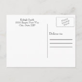 Zwart en gouden kofferfeestje uitnodiging briefkaart (Achterkant)