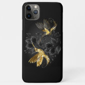 Zwart en gouden kolibrie Case-Mate iPhone case (Achterkant)
