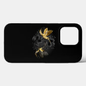Zwart en gouden kolibrie Case-Mate iPhone case (Achterkant (horizontaal))