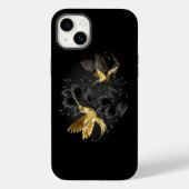 Zwart en gouden kolibrie Case-Mate iPhone case (Achterkant)