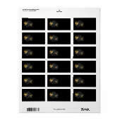 Zwart en gouden kolibrie etiket (Full Sheet)