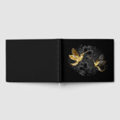 Zwart en gouden kolibrie gastenboek (Volledig)