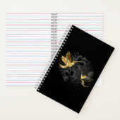 Zwart en gouden kolibrie notitieboek (Binnen)