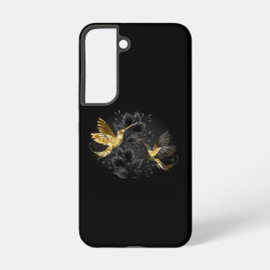 Zwart en gouden kolibrie samsung galaxy hoesje